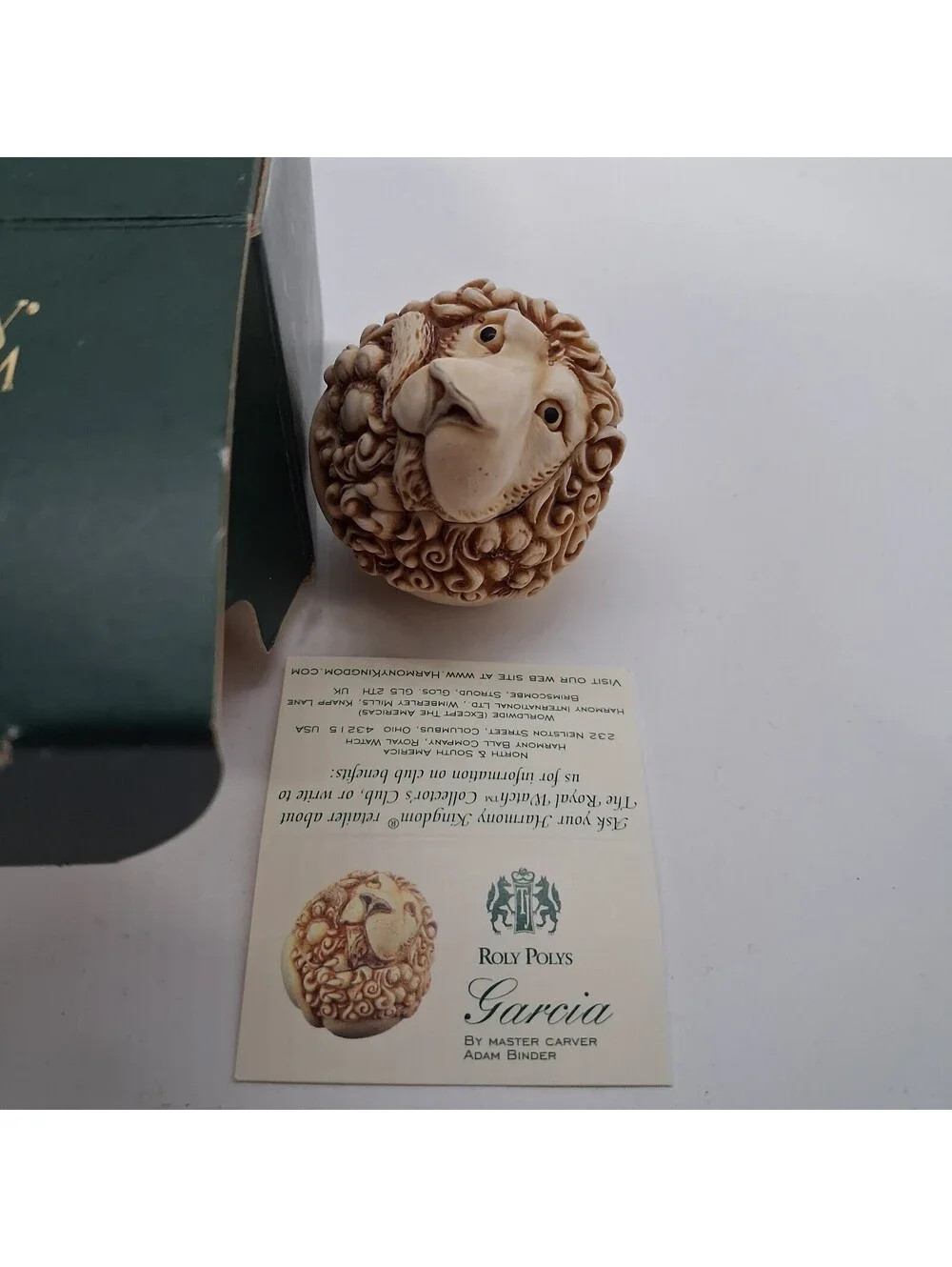 Harmony Kingdom Roly Polys Garcia Lion Adam Binder Trinket Box w Box Card